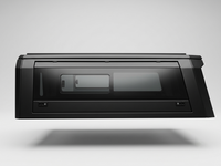 The Weekender — finished black side panel with glass sliding window